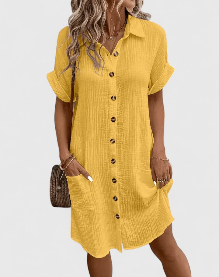 Gianeleza™ | Sophisticated Pleated Midi Dress