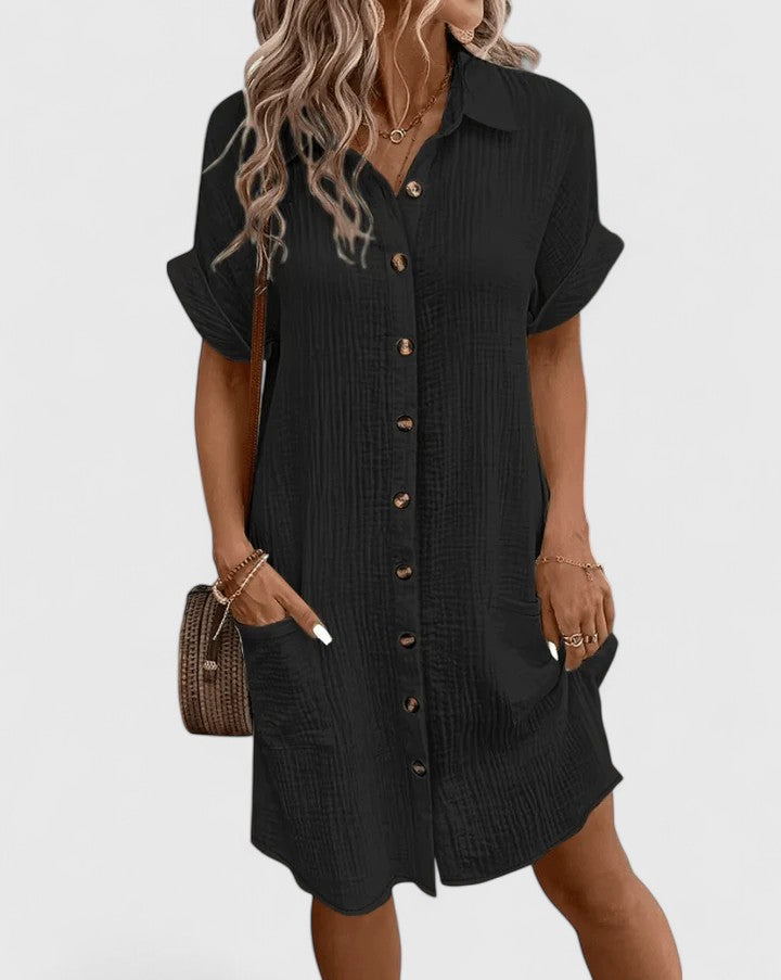 Gianeleza™ | Sophisticated Pleated Midi Dress