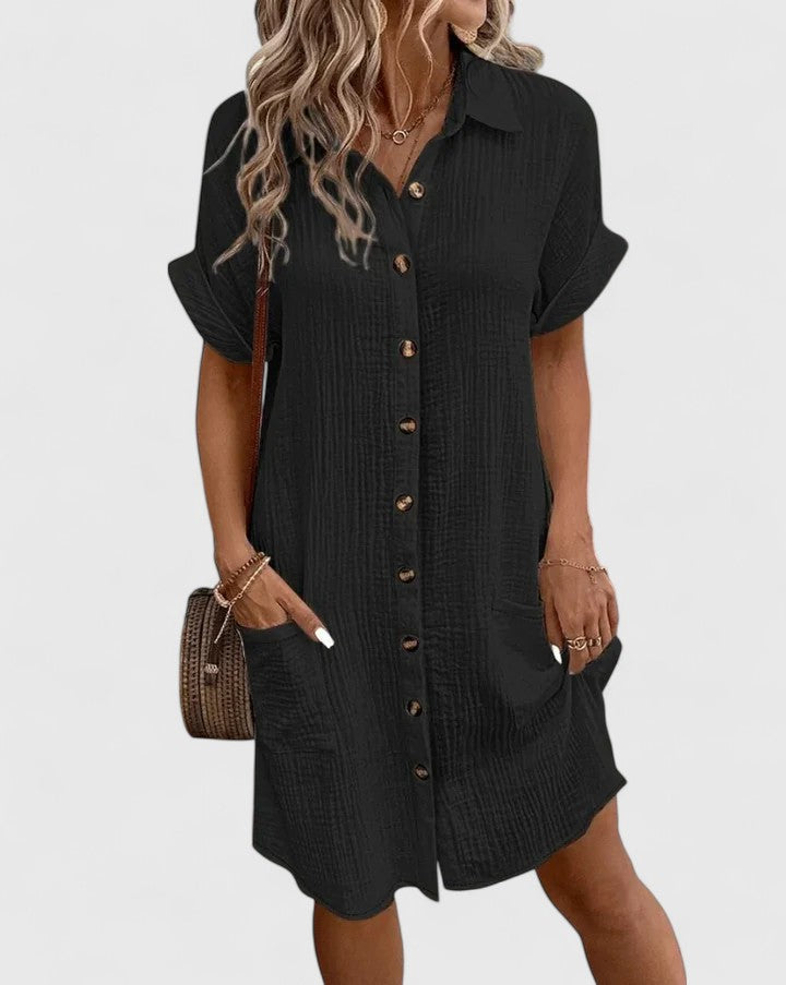 Gianeleza™ | Sophisticated Pleated Midi Dress