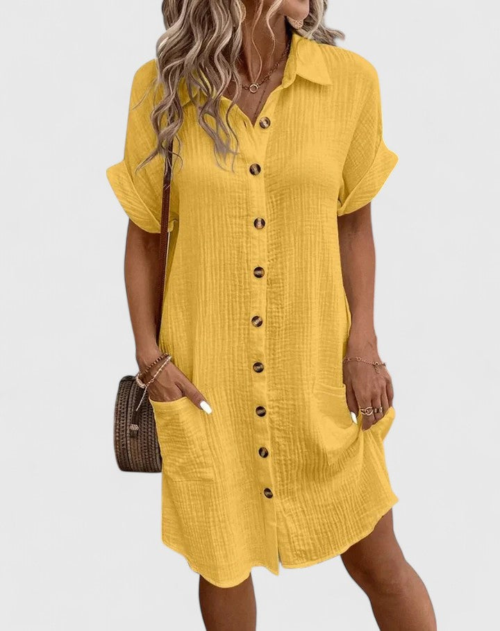 Gianeleza™ | Sophisticated Pleated Midi Dress