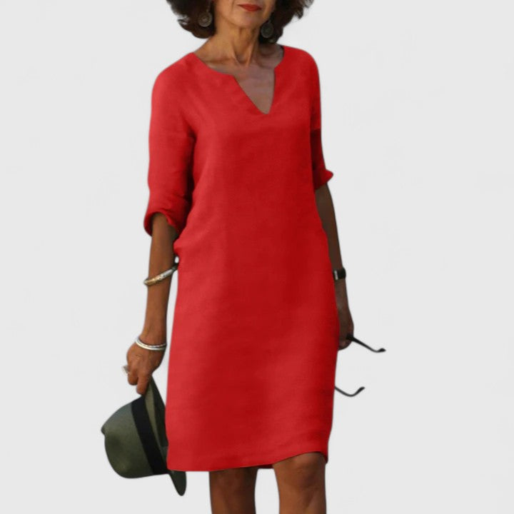 Taylor | Relaxed V-Neck Casual Dress