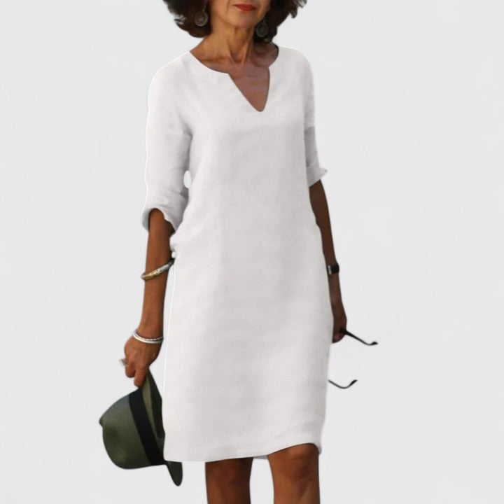 Taylor | Relaxed V-Neck Casual Dress
