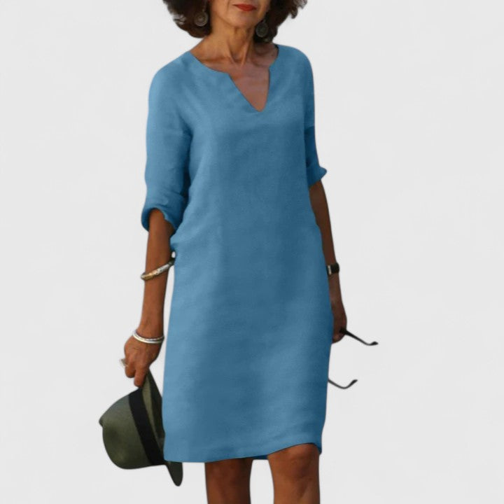 Taylor | Relaxed V-Neck Casual Dress