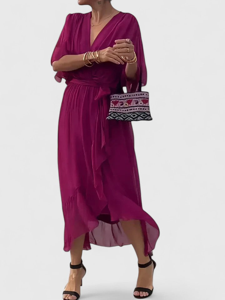 Nada | Elegant V-Neck Evening Dress