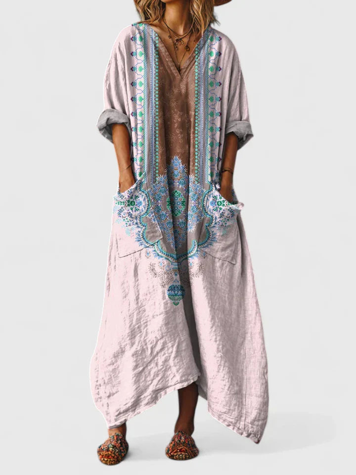 Coralynne | Elegant Printed Boho Dress