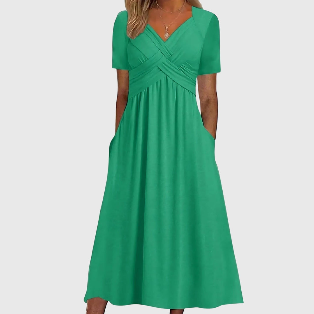 Viola™ | Flattering Tummy Control Midi Dress