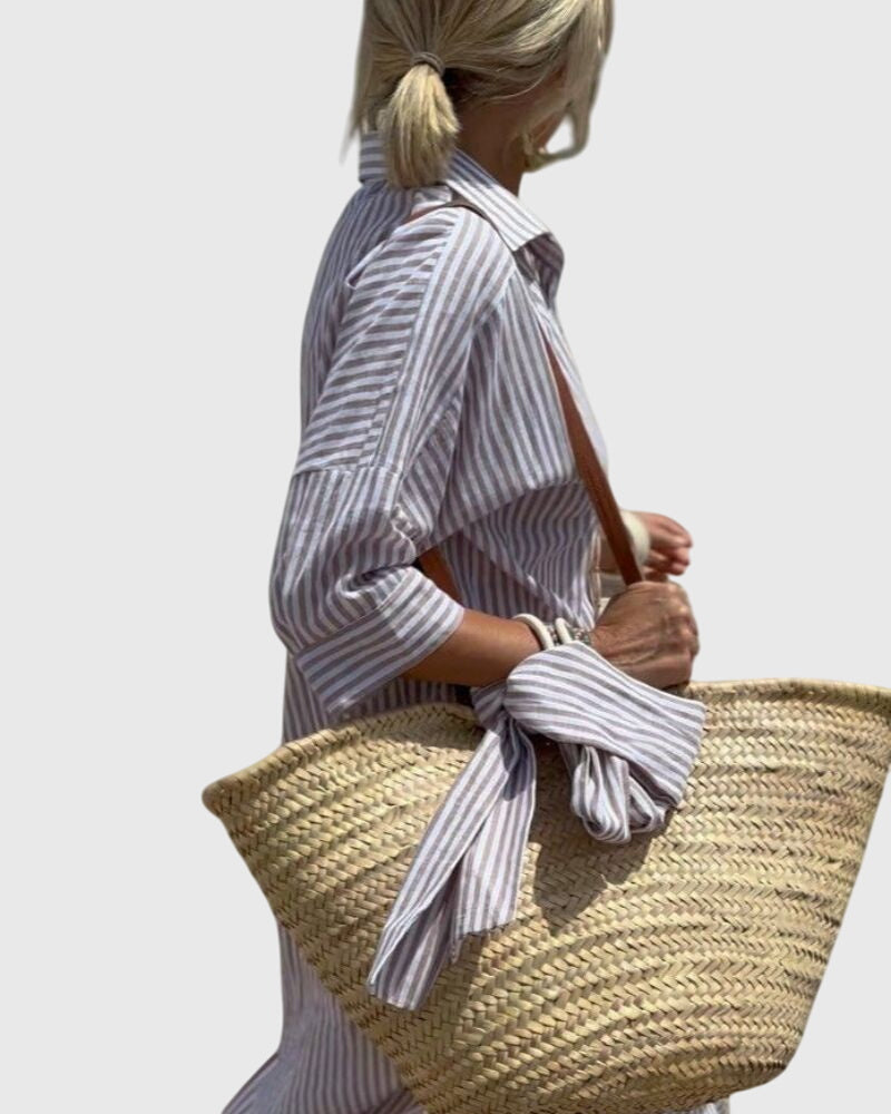 Ellen™ | Classic Striped Midi Dress