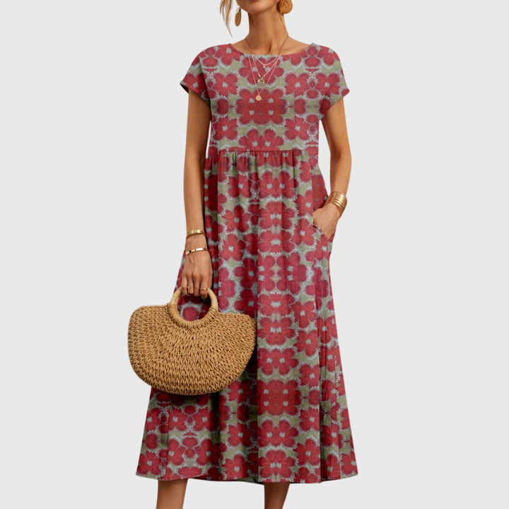 Valencia™ | Chic Floral Midi Dress
