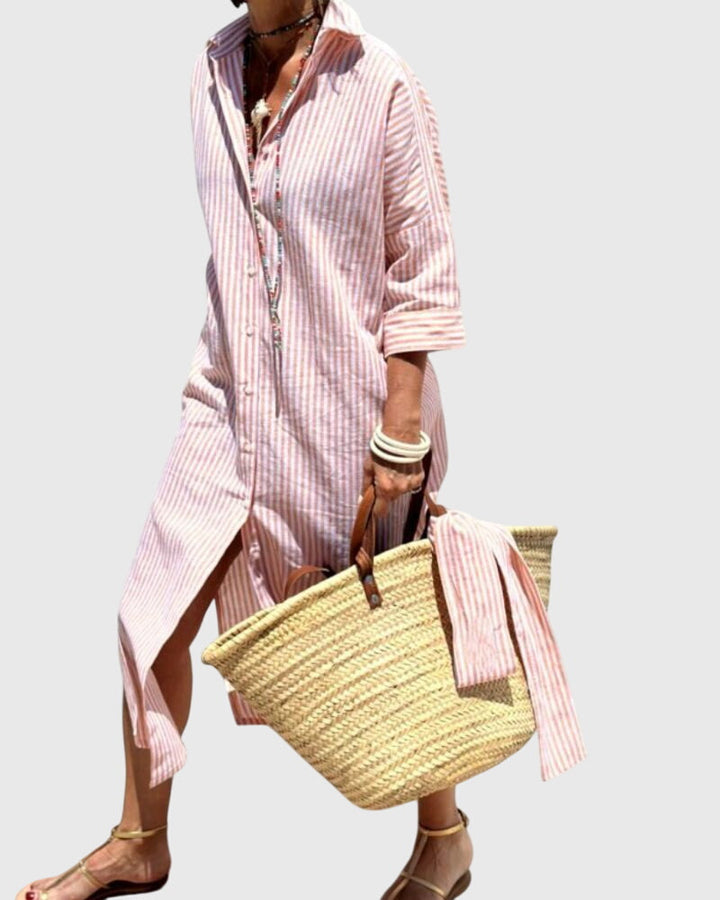 Ellen™ | Classic Striped Midi Dress