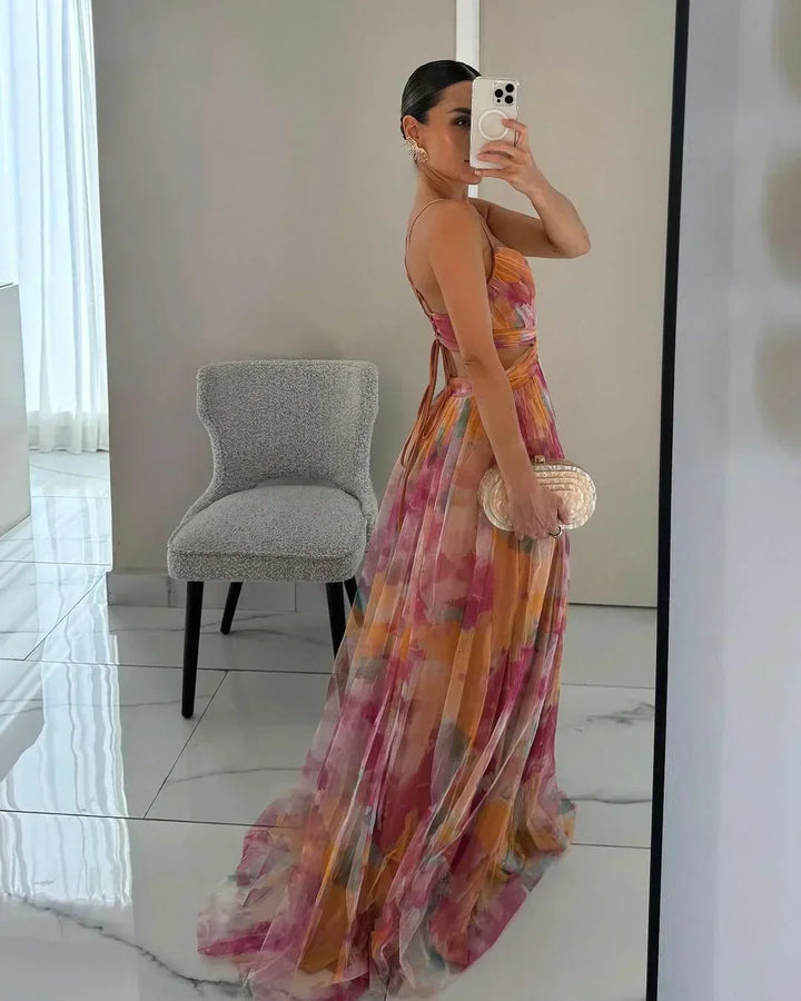 Gabrielle | Layered Maxi Wedding Guest Dress