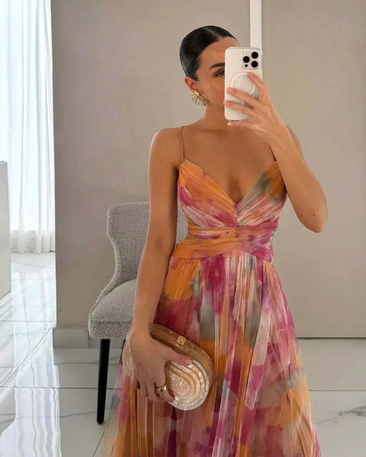 Gabrielle | Layered Maxi Wedding Guest Dress