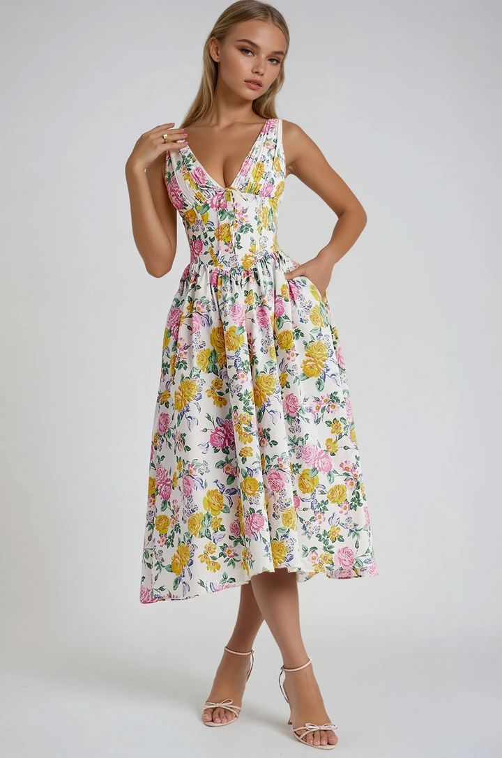 Edith | Floral Summer Wedding Guest Dress