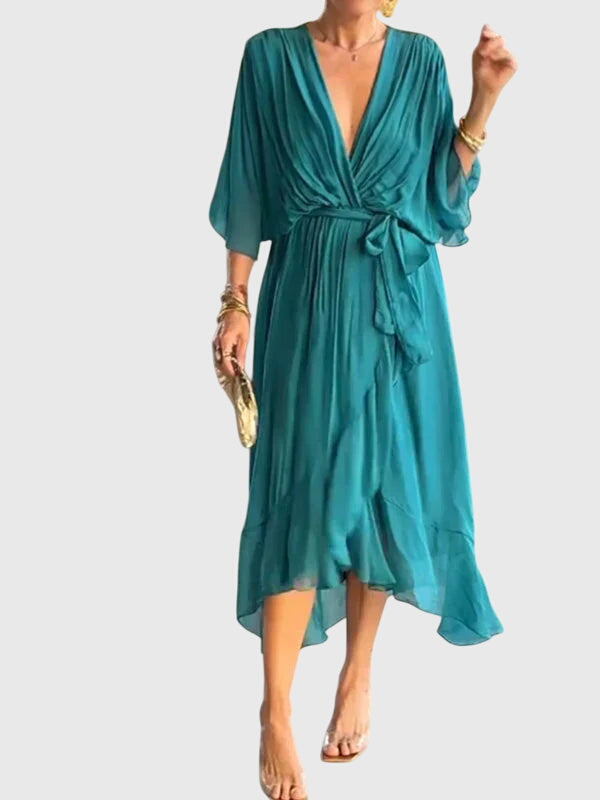Bethany | Elegant Pleated Midi Dress