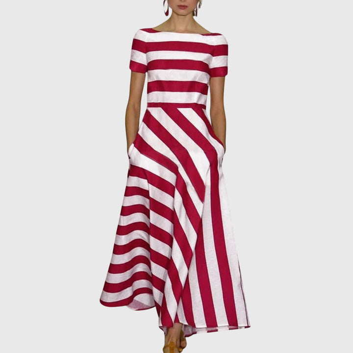 Carly™ | Classic Striped Midi Dress