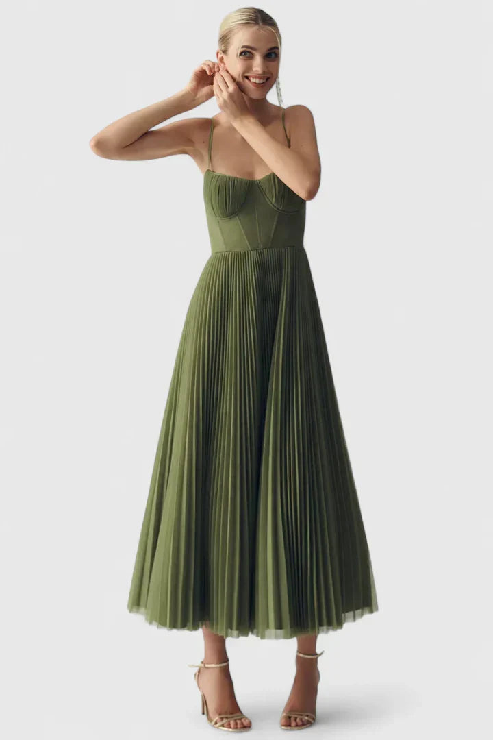Hylyana | Elegant Long Sleeve Midi Dress