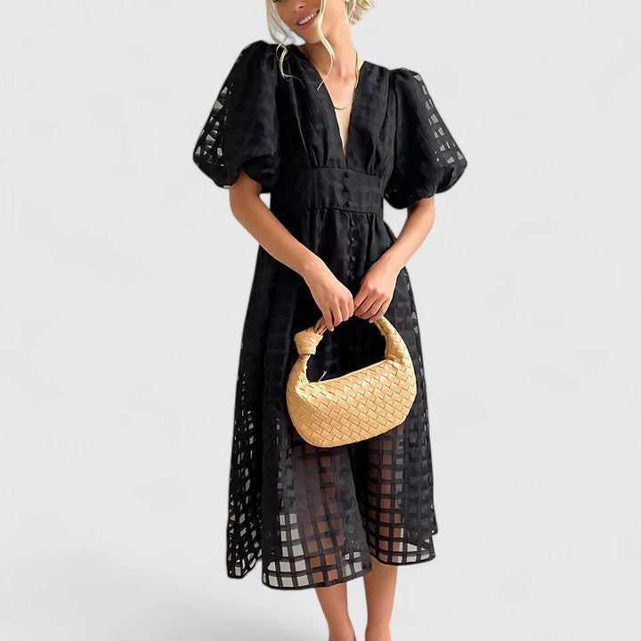 Elanqi | Elegant Tailored Midi Dress