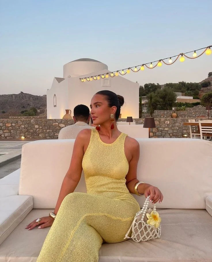 Edith | Sleeveless Sparkle Wedding Guest Dress