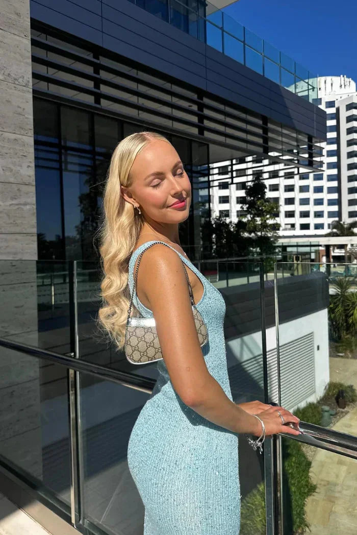 Edith | Sleeveless Sparkle Wedding Guest Dress