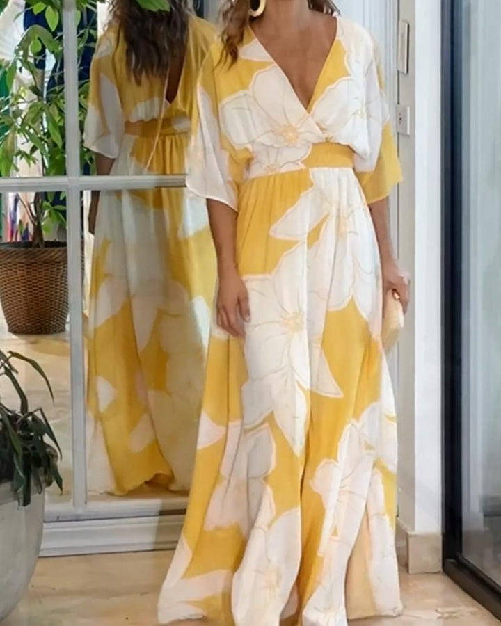 Harper | Floral Midi Wedding Guest Dress