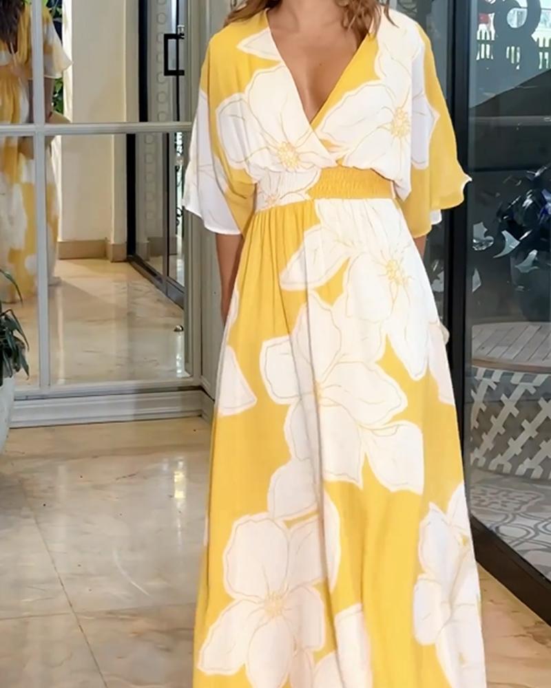 Harper | Floral Midi Wedding Guest Dress