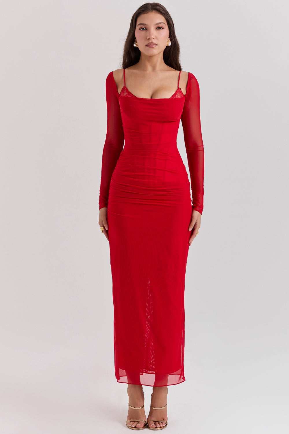 Nora | Long Sleeve Maxi Wedding Guest Dress