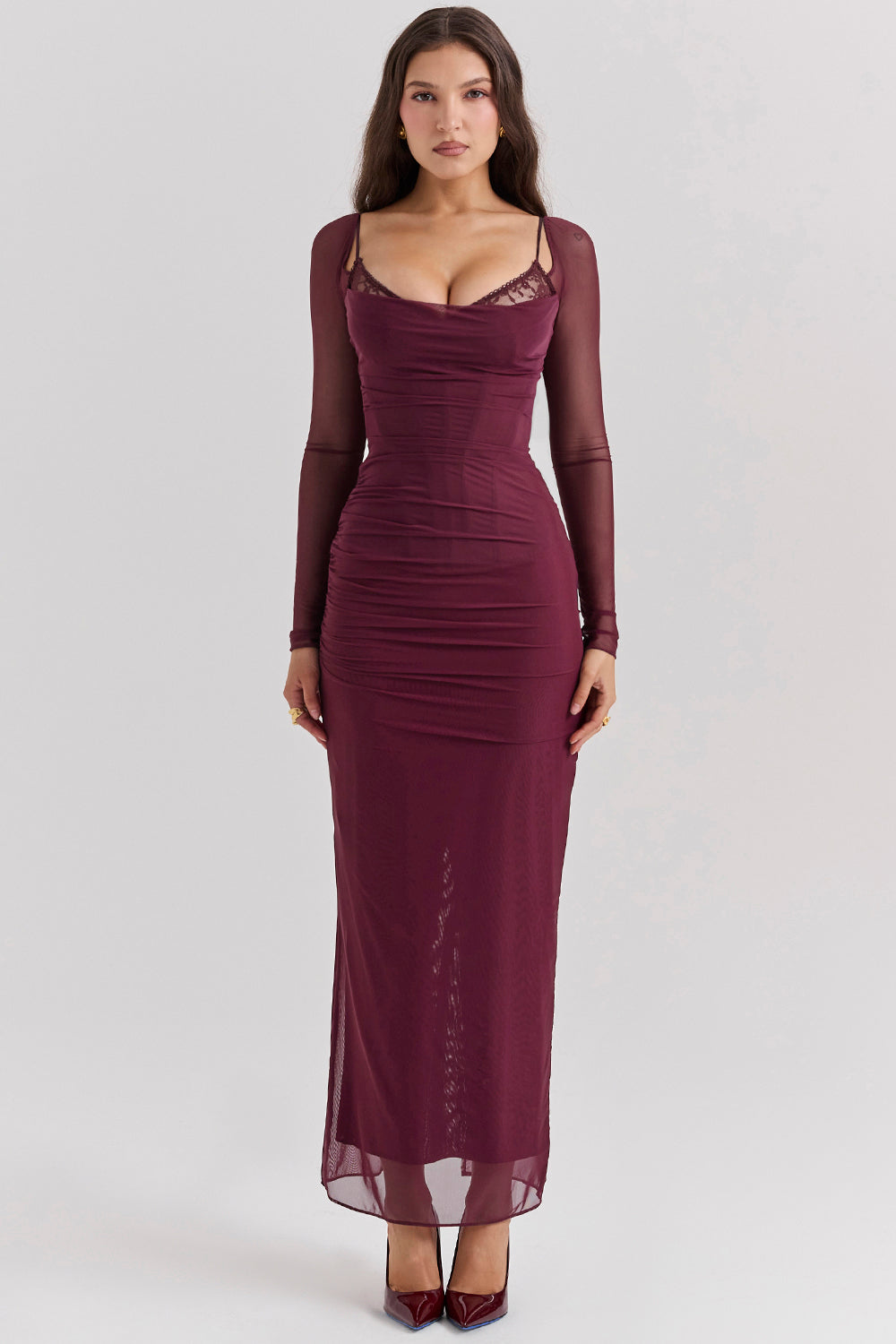 Nora | Long Sleeve Maxi Wedding Guest Dress