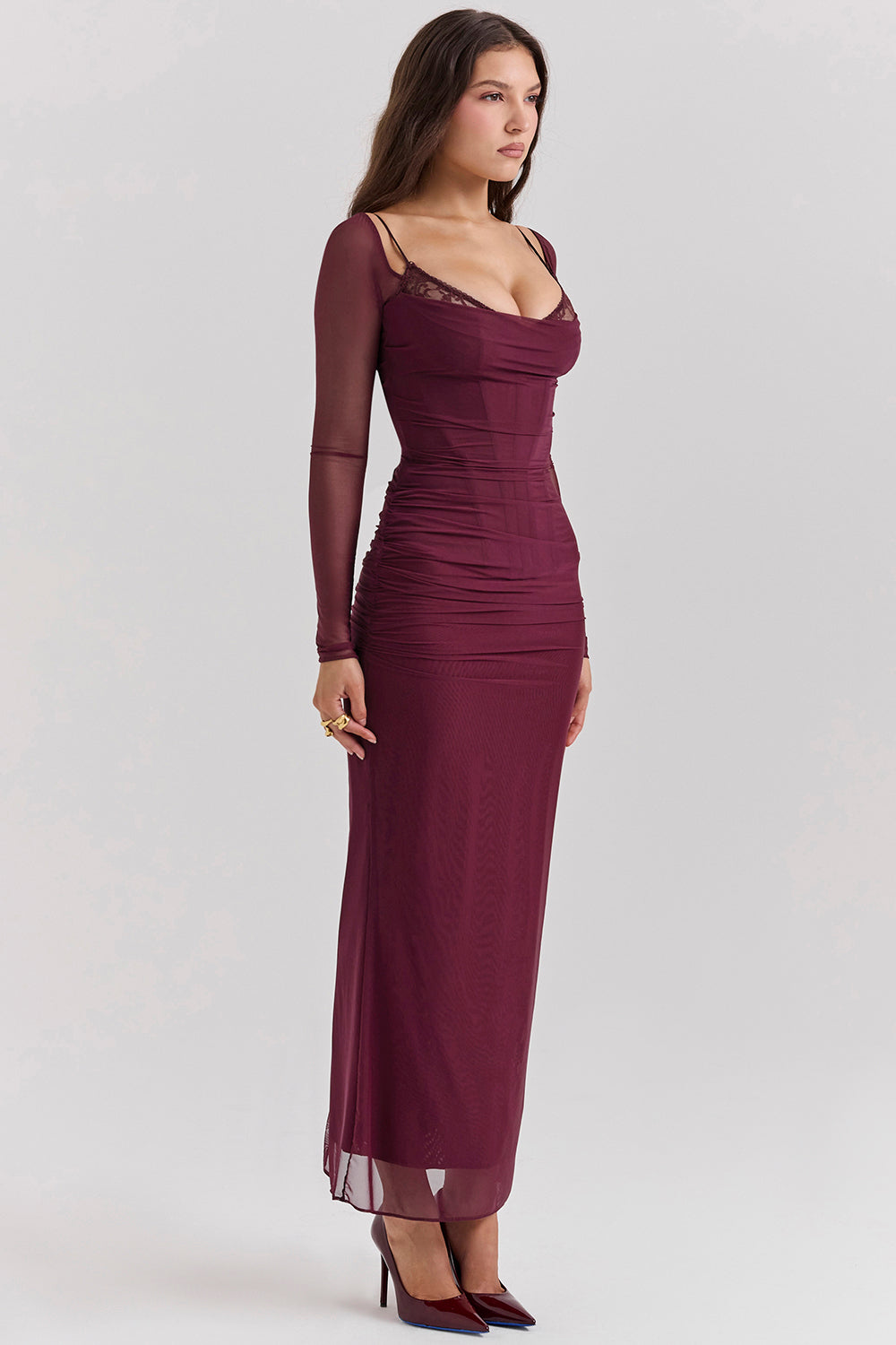 Nora | Long Sleeve Maxi Wedding Guest Dress