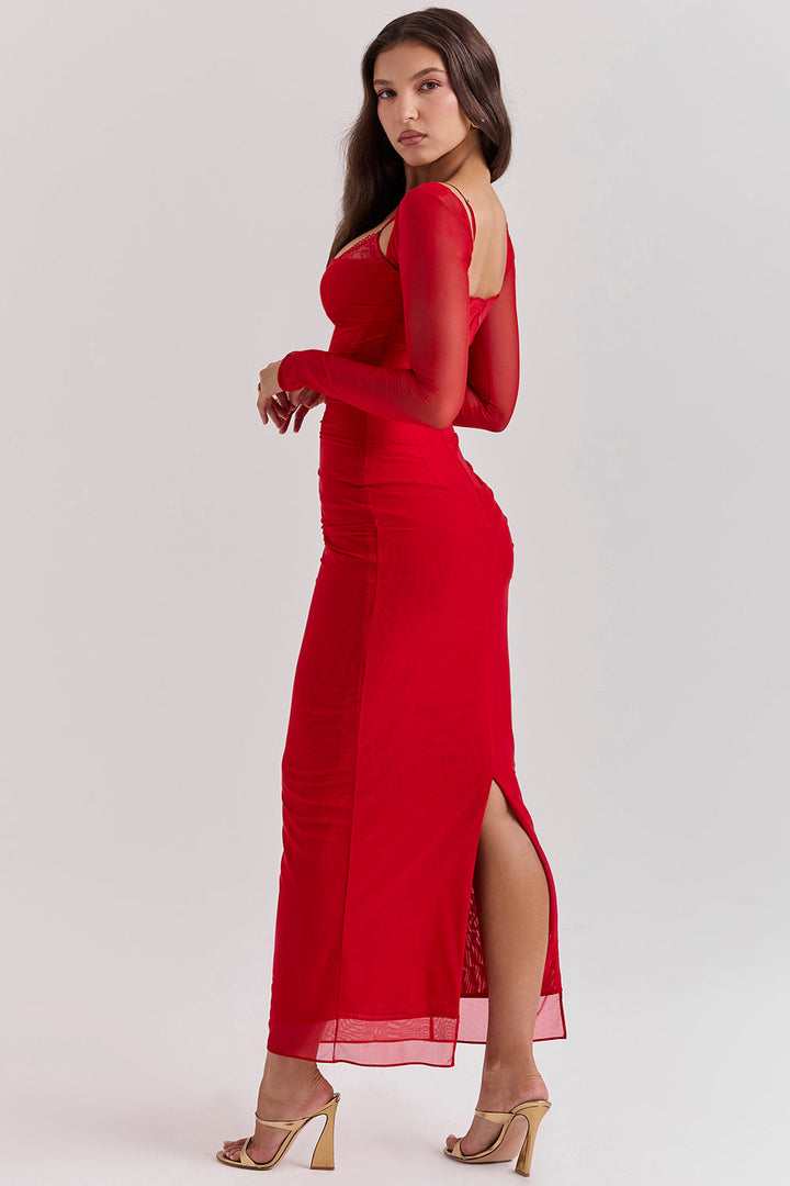 Nora | Long Sleeve Maxi Wedding Guest Dress