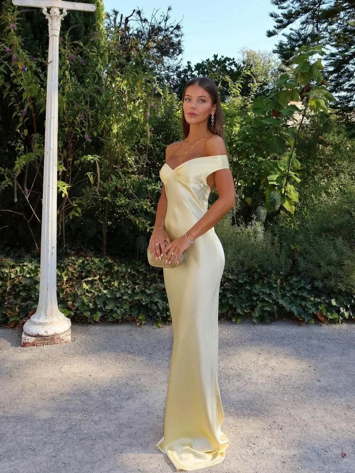 Florence | Off-Shoulder Maxi Wedding Guest Dress