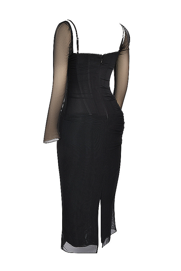 Nora | Long Sleeve Maxi Wedding Guest Dress