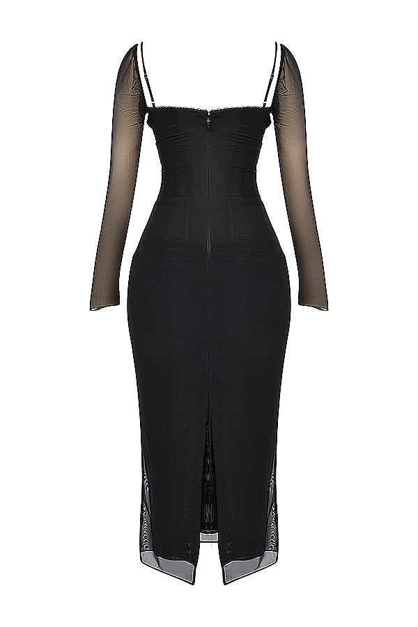 Nora | Long Sleeve Maxi Wedding Guest Dress