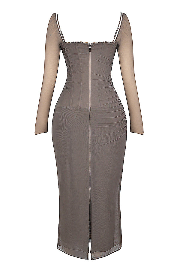 Nora | Long Sleeve Maxi Wedding Guest Dress