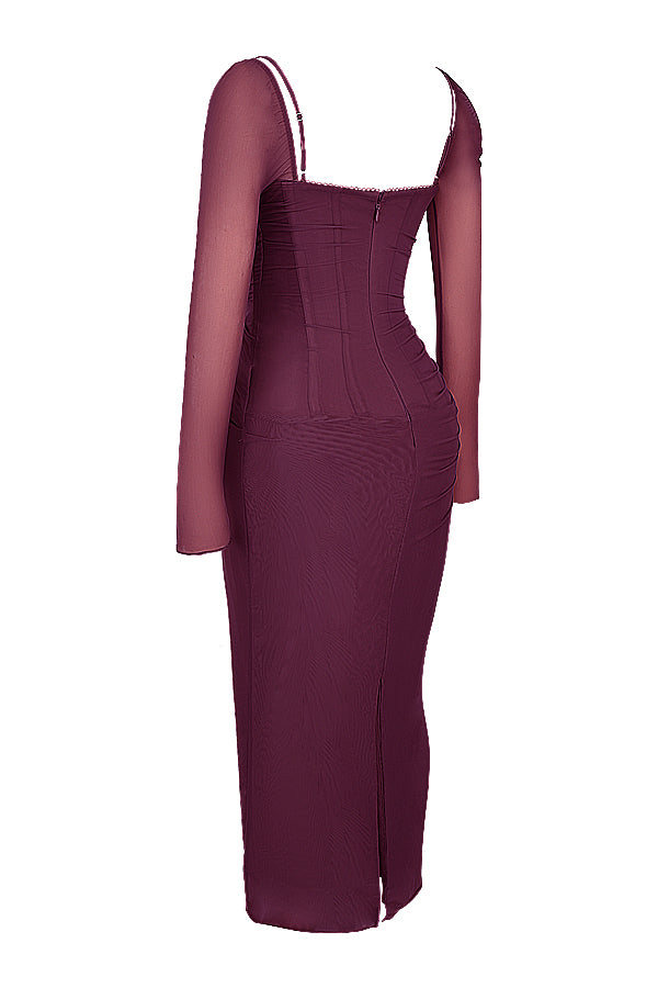 Nora | Long Sleeve Maxi Wedding Guest Dress
