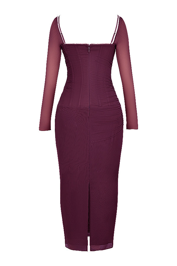 Nora | Long Sleeve Maxi Wedding Guest Dress