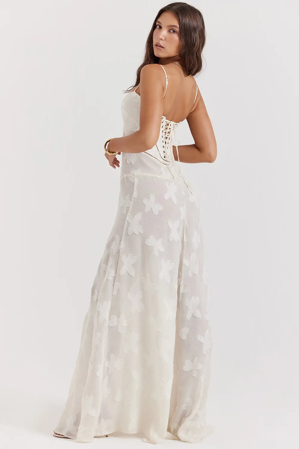 Gretchen | Open-Back Maxi Wedding Guest Dress