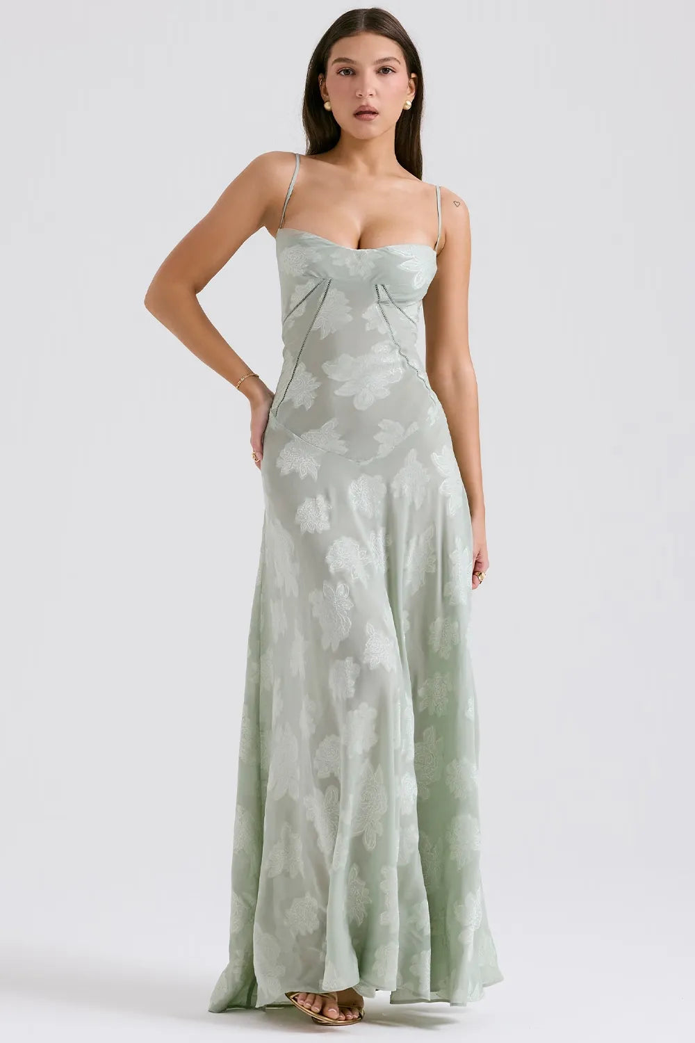 Gretchen | Open-Back Maxi Wedding Guest Dress