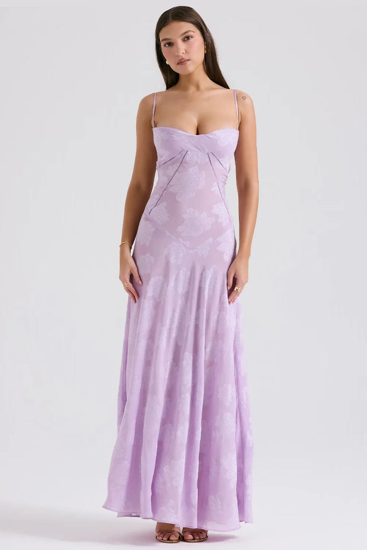 Gretchen | Open-Back Maxi Wedding Guest Dress