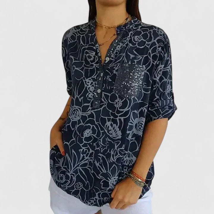 Rhezlynn | Sophisticated Button-Up Blouse