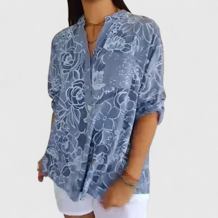 Rhezlynn | Sophisticated Button-Up Blouse
