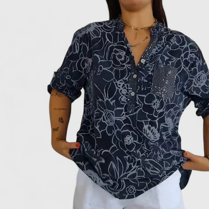 Rhezlynn | Sophisticated Button-Up Blouse