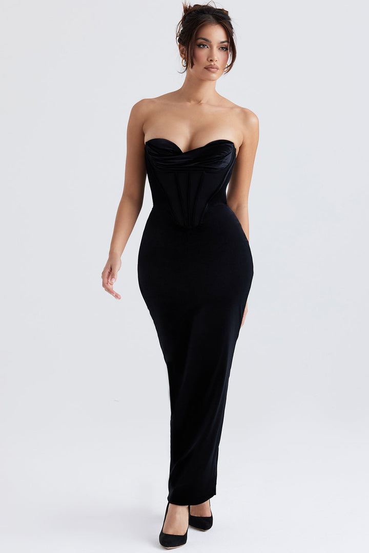 Bryher | Velvet Corset Wedding Guest Dress