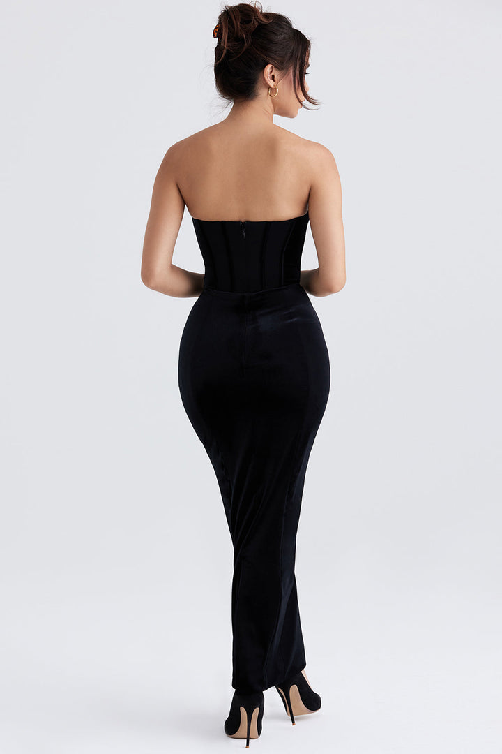 Bryher | Velvet Corset Wedding Guest Dress