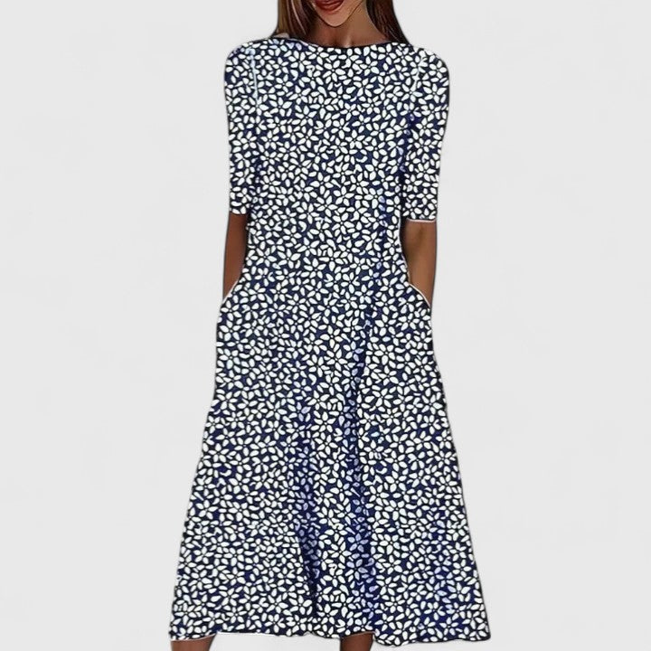 Sarah | Elegant Pleated Midi Dress